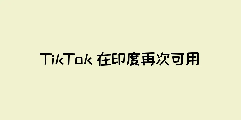 TikTok 在印度再次可用