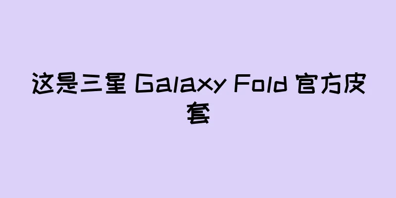 这是三星 Galaxy Fold 官方皮套