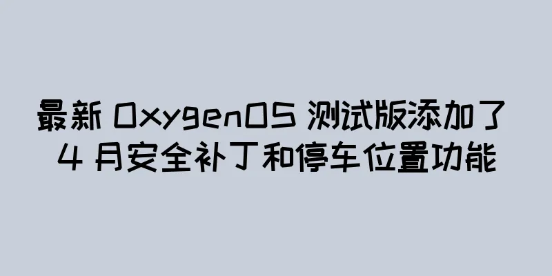 最新 OxygenOS 测试版添加了 4 月安全补丁和停车位置功能