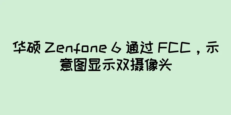 华硕 Zenfone 6 通过 FCC，示意图显示双摄像头
