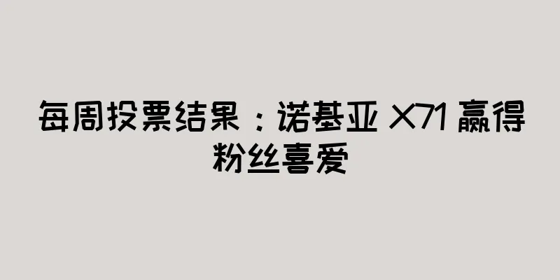 每周投票结果：诺基亚 X71 赢得粉丝喜爱