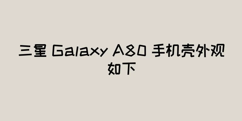 三星 Galaxy A80 手机壳外观如下