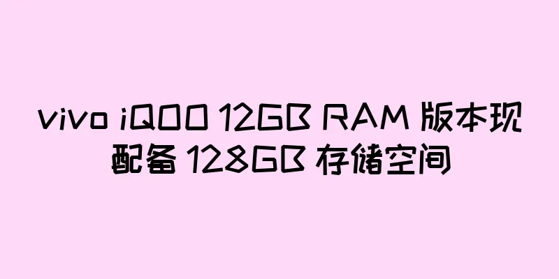 vivo iQOO 12GB RAM 版本现配备 128GB 存储空间