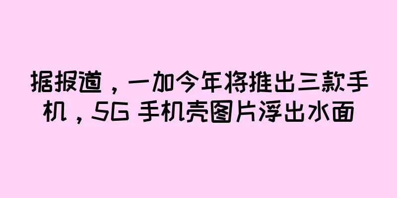据报道，一加今年将推出三款手机，5G 手机壳图片浮出水面
