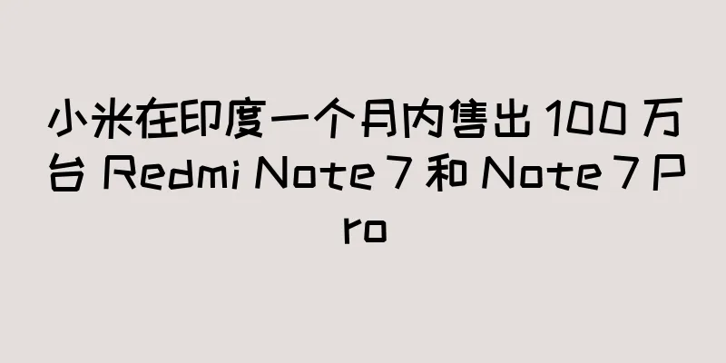 小米在印度一个月内售出 100 万台 Redmi Note 7 和 Note 7 Pro