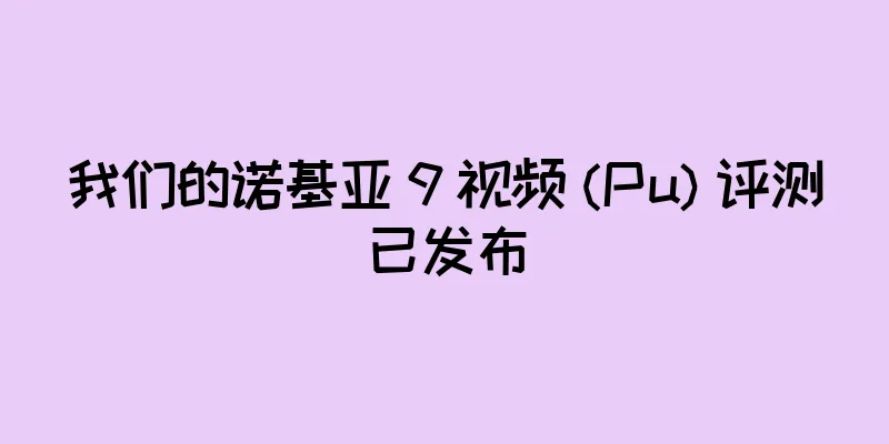 我们的诺基亚 9 视频 (Pu) 评测已发布
