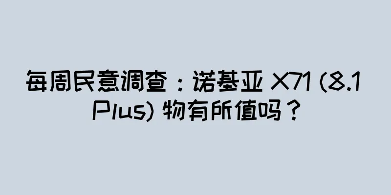 每周民意调查：诺基亚 X71 (8.1 Plus) 物有所值吗？