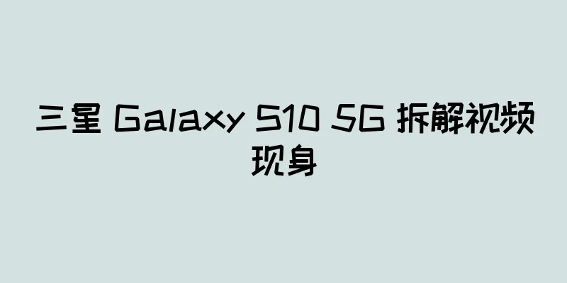 三星 Galaxy S10 5G 拆解视频现身