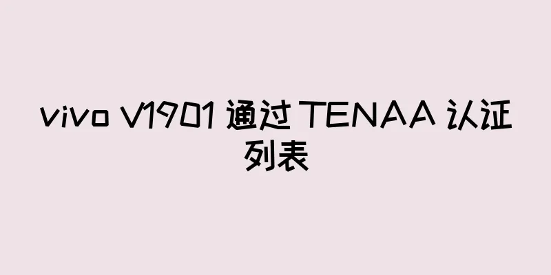 vivo V1901 通过 TENAA 认证列表