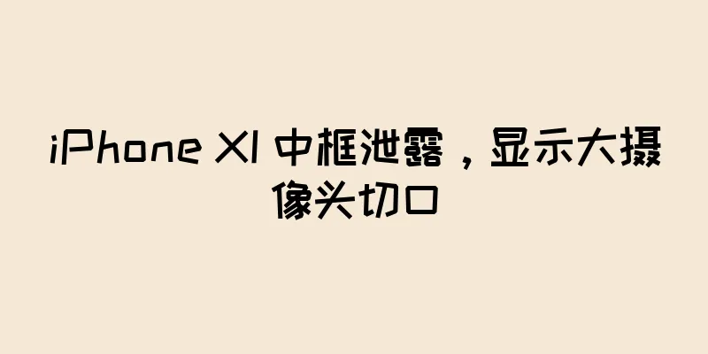 iPhone XI 中框泄露，显示大摄像头切口