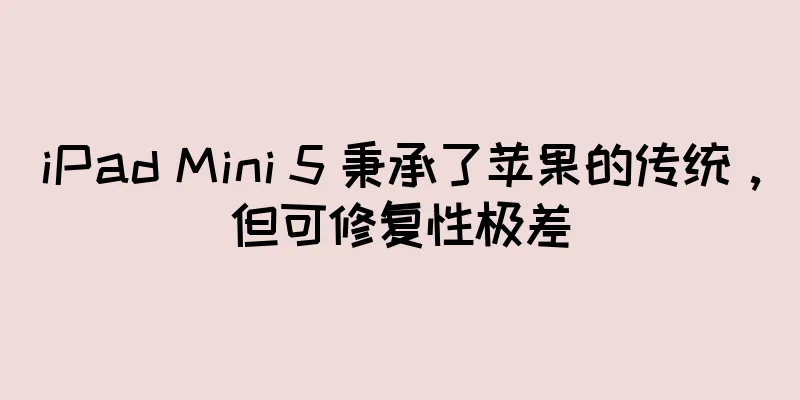 iPad Mini 5 秉承了苹果的传统，但可修复性极差