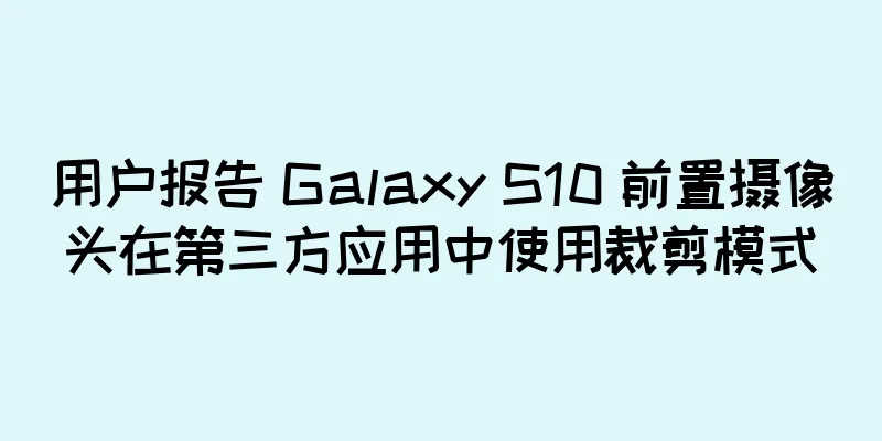 用户报告 Galaxy S10 前置摄像头在第三方应用中使用裁剪模式