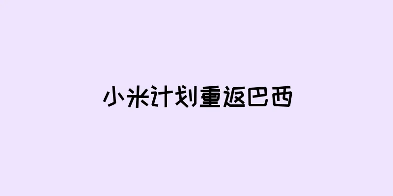 小米计划重返巴西