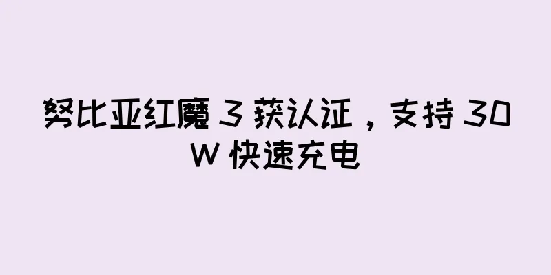 努比亚红魔 3 获认证，支持 30W 快速充电