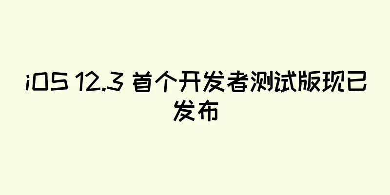 iOS 12.3 首个开发者测试版现已发布
