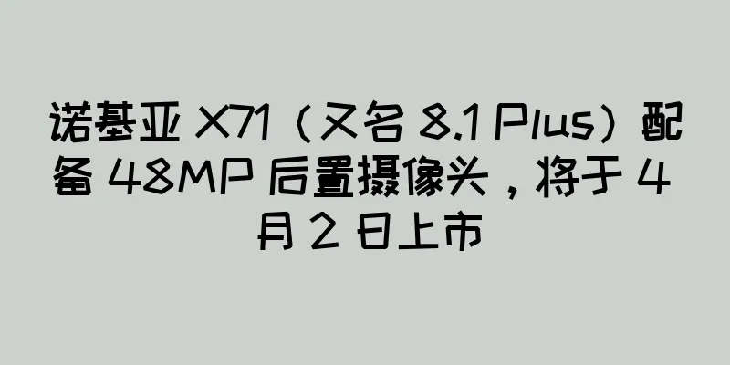 诺基亚 X71（又名 8.1 Plus）配备 48MP 后置摄像头，将于 4 月 2 日上市