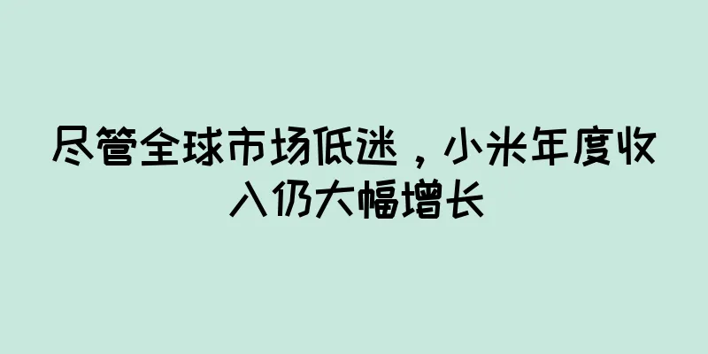 尽管全球市场低迷，小米年度收入仍大幅增长