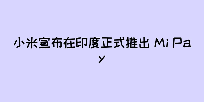 小米宣布在印度正式推出 Mi Pay