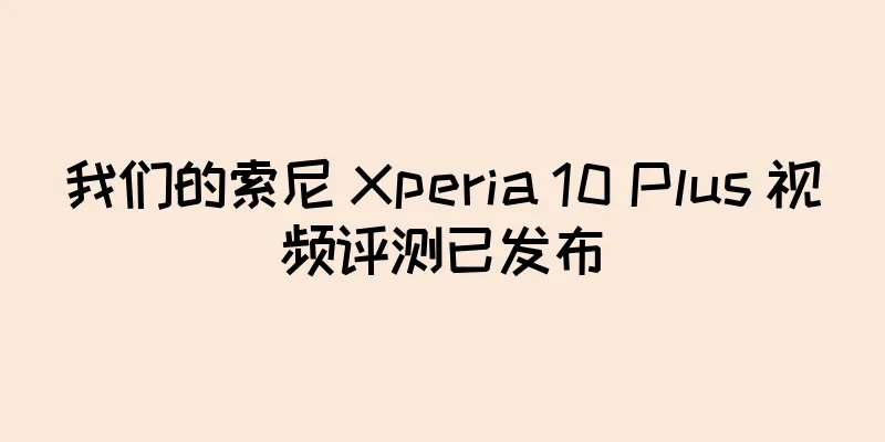 我们的索尼 Xperia 10 Plus 视频评测已发布