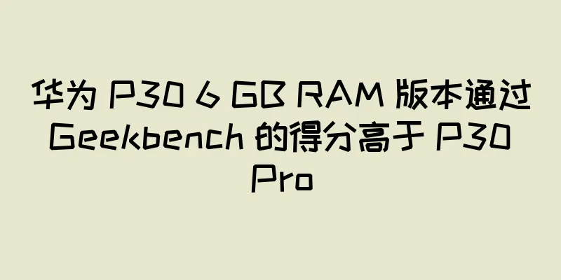 华为 P30 6 GB RAM 版本通过 Geekbench 的得分高于 P30 Pro