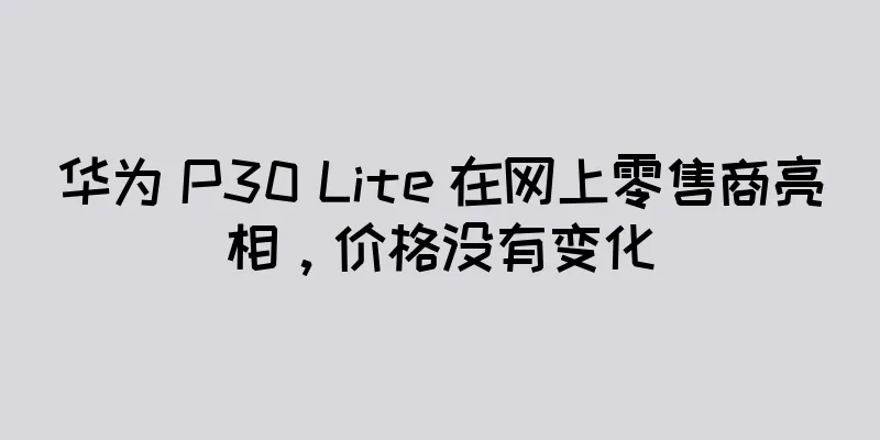 华为 P30 Lite 在网上零售商亮相，价格没有变化