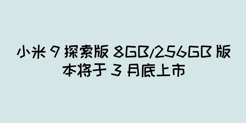 小米 9 探索版 8GB/256GB 版本将于 3 月底上市