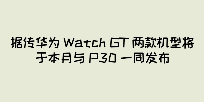 据传华为 Watch GT 两款机型将于本月与 P30 一同发布