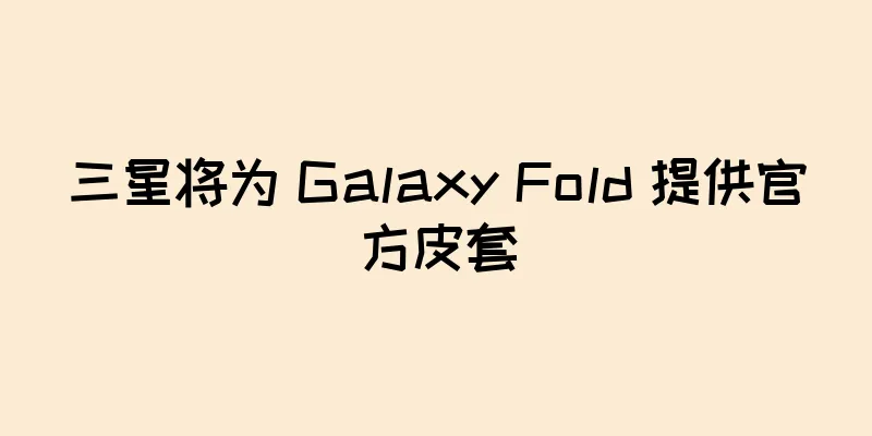 三星将为 Galaxy Fold 提供官方皮套