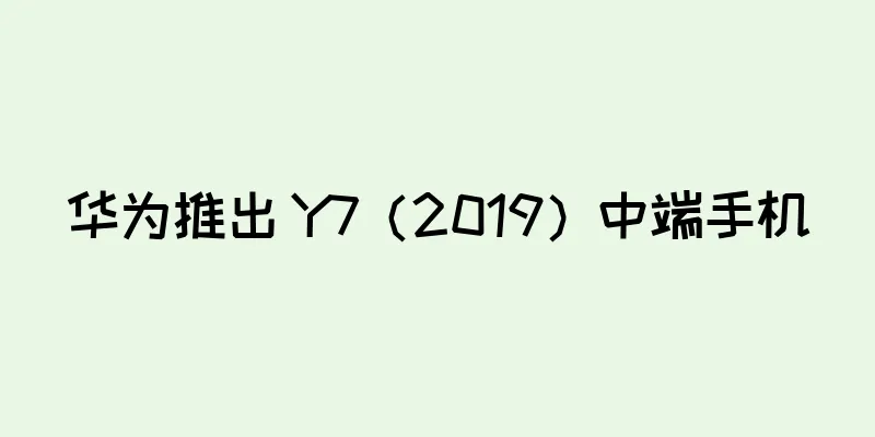 华为推出 Y7（2019）中端手机