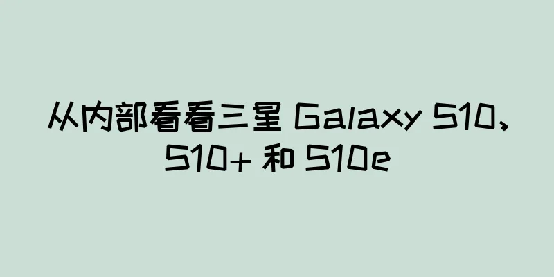 从内部看看三星 Galaxy S10、S10+ 和 S10e