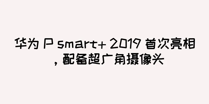 华为 P smart+ 2019 首次亮相，配备超广角摄像头