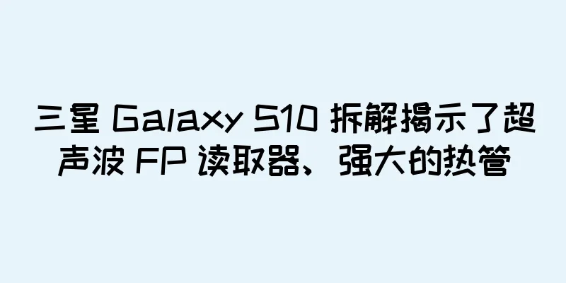 三星 Galaxy S10 拆解揭示了超声波 FP 读取器、强大的热管