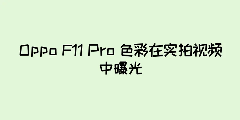 Oppo F11 Pro 色彩在实拍视频中曝光