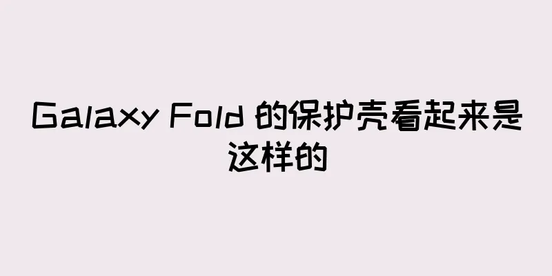 Galaxy Fold 的保护壳看起来是这样的