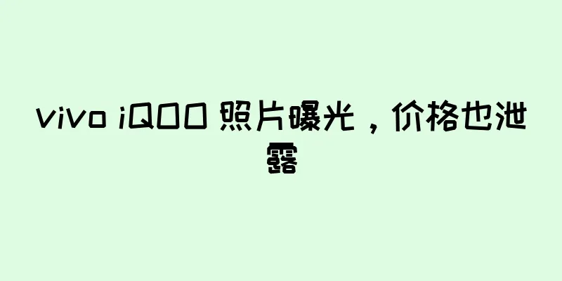 vivo iQOO 照片曝光，价格也泄露