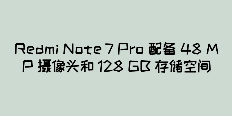 Redmi Note 7 Pro 配备 48 MP 摄像头和 128 GB 存储空间