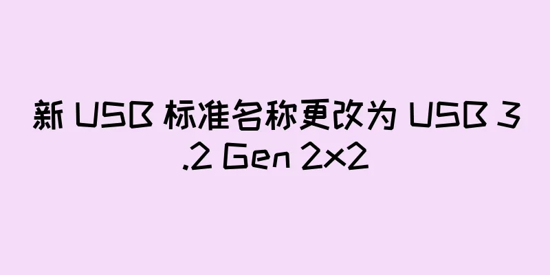 新 USB 标准名称更改为 USB 3.2 Gen 2x2