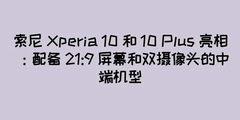 索尼 Xperia 10 和 10 Plus 亮相：配备 21:9 屏幕和双摄像头的中端机型