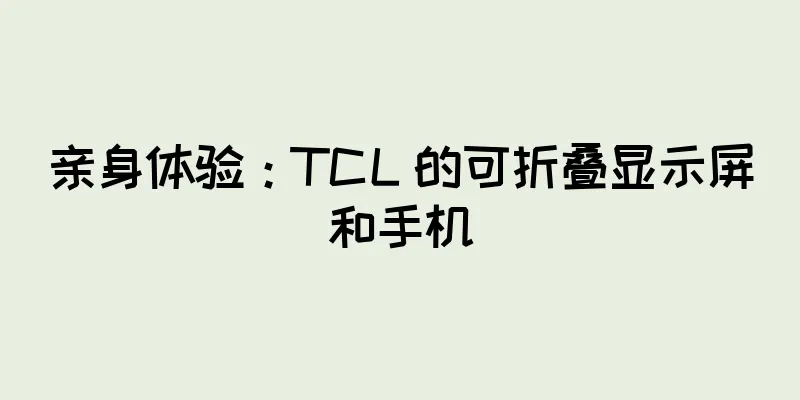 亲身体验：TCL 的可折叠显示屏和手机