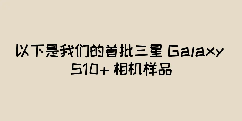 以下是我们的首批三星 Galaxy S10+ 相机样品