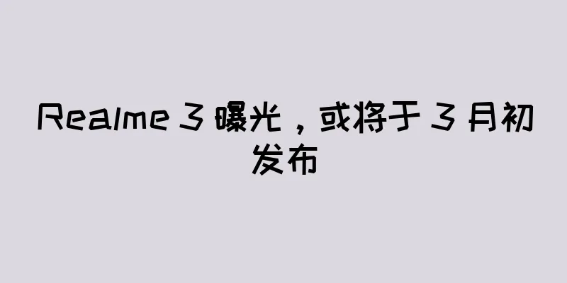 Realme 3 曝光，或将于 3 月初发布