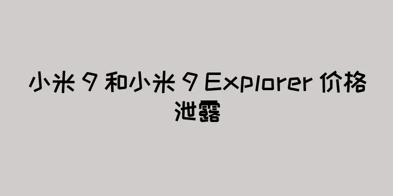小米 9 和小米 9 Explorer 价格泄露