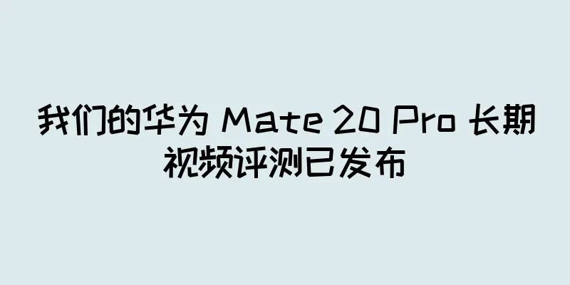 我们的华为 Mate 20 Pro 长期视频评测已发布
