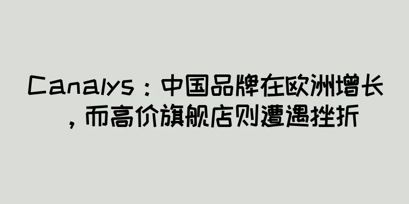 Canalys：中国品牌在欧洲增长，而高价旗舰店则遭遇挫折