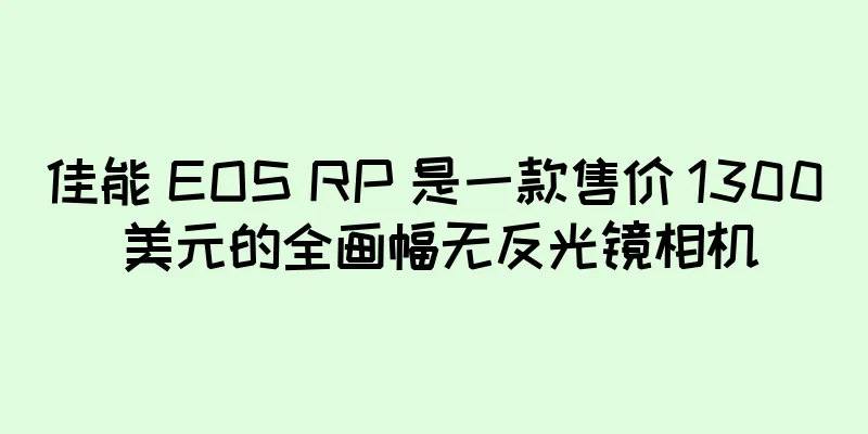 佳能 EOS RP 是一款售价 1300 美元的全画幅无反光镜相机