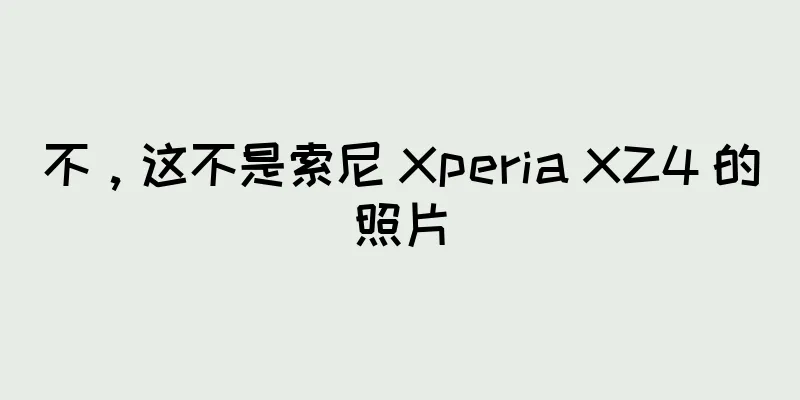 不，这不是索尼 Xperia XZ4 的照片