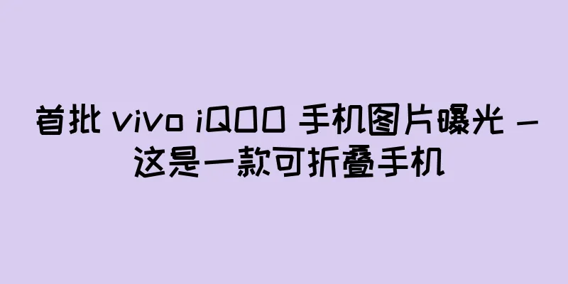 首批 vivo iQOO 手机图片曝光 - 这是一款可折叠手机