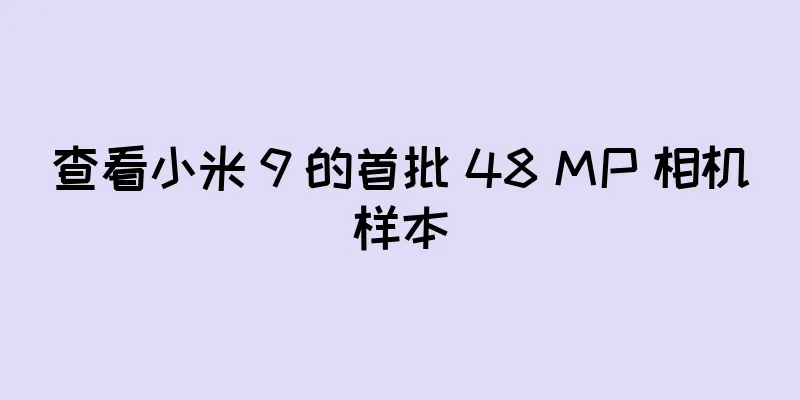 查看小米 9 的首批 48 MP 相机样本