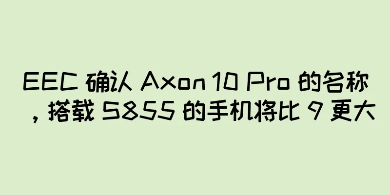 EEC 确认 Axon 10 Pro 的名称，搭载 S855 的手机将比 9 更大