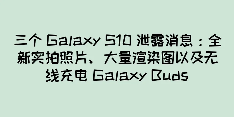 三个 Galaxy S10 泄露消息：全新实拍照片、大量渲染图以及无线充电 Galaxy Buds
